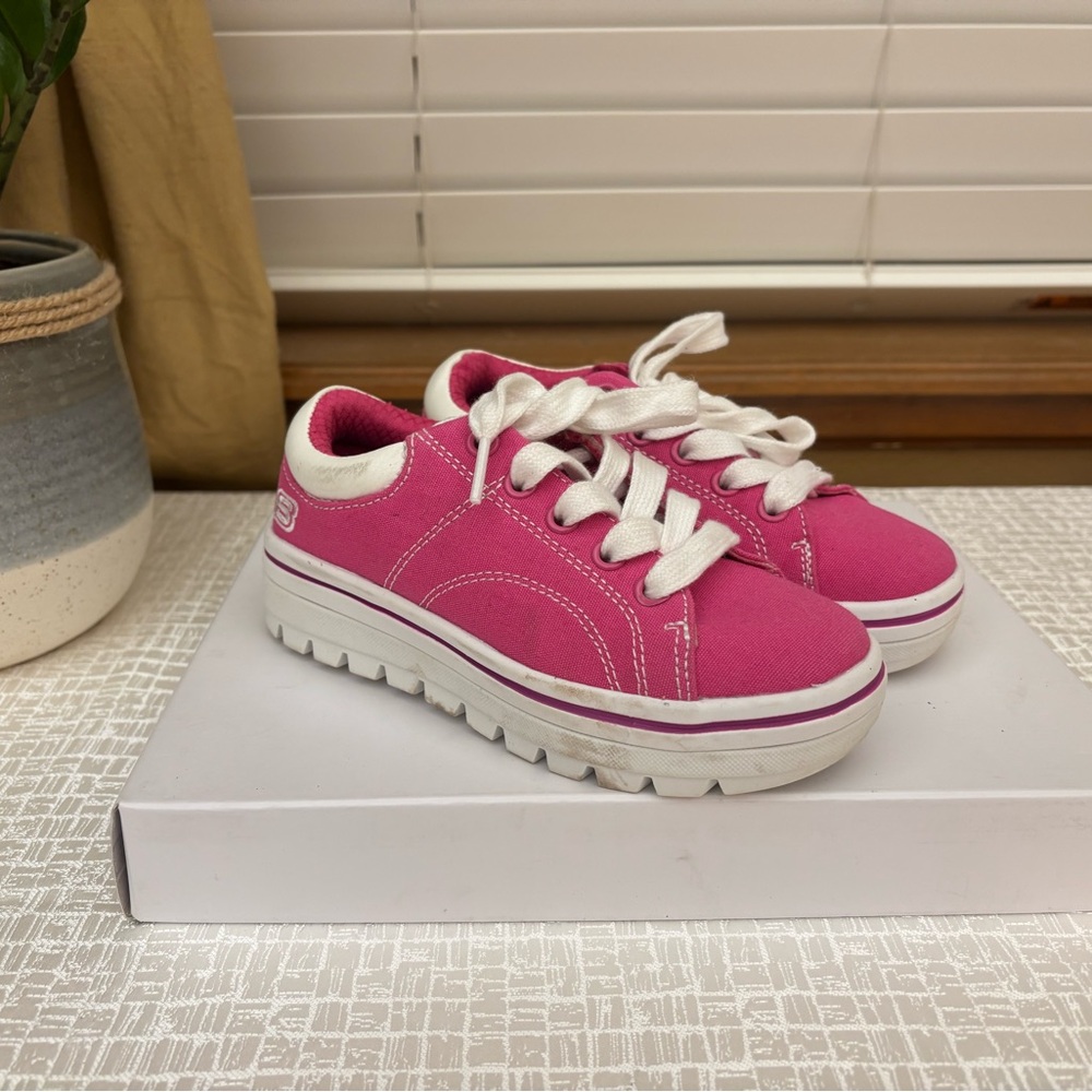 Skechers Kids Pink Sneakers Memory Foam Kid Toddler Girl Size 12